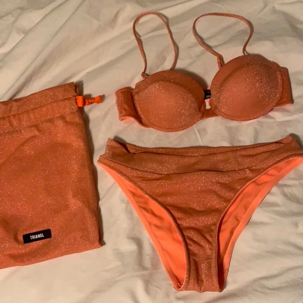 Triangl Orange Glitter Bikini